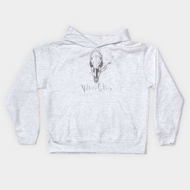 "Vulture Culture" Broken Doe Skull Kids Hoodie by Skavengr